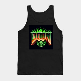 Doom logo in Green and Gold Tank Top